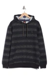 Quiksilver Steady Stripe Cotton Blend Hoodie In Black