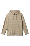 Quiksilver Stripe Slub Hoodie In Golden Haze