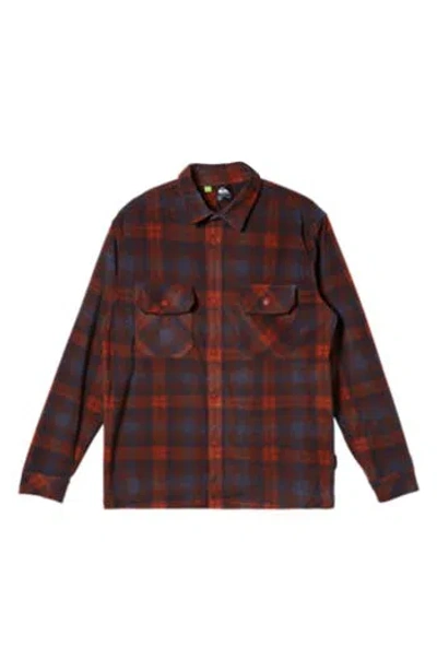 Quiksilver Surf Days Print Fleece Overshirt In Surf Days-henna
