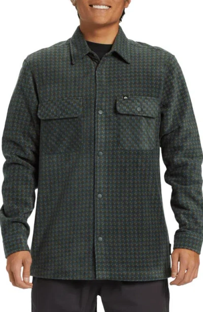 Quiksilver Surf Days Print Fleece Overshirt In Urban Chic Print