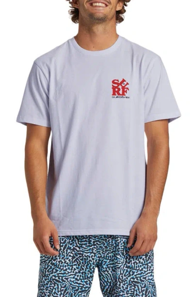 Quiksilver Surf Moe Graphic T-shirt In White