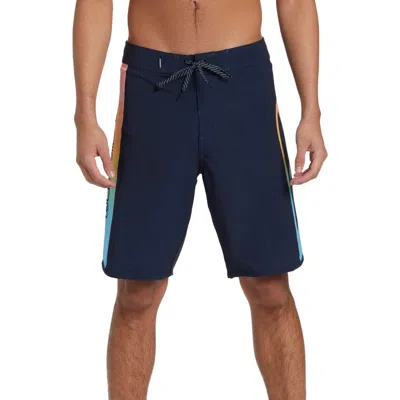 Quiksilver Surfksilk Holmes Swim Trunks In Dark Navy Print