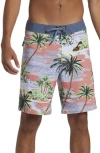 Quiksilver Surfsilk Board Shorts In Spiced Coral Dna Island Ss