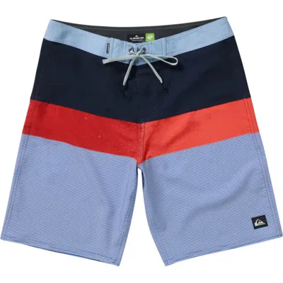 Quiksilver Surfsilk Panel 20 Board Shorts In Pacific Tribe Dark Navy