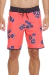 Quiksilver Surfsilk Scallop Board Shorts In Coral
