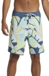 Quiksilver Surfsilk Scallop Board Shorts In Dna Island Aquifer Ss