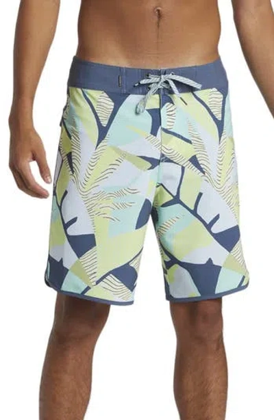 Quiksilver Surfsilk Scallop Board Shorts In Dna Island Aquifer Ss