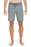 Quiksilver Surfsilk Scallop Board Shorts In Jade Grey