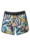 Quiksilver Surfsilk Scallop Board Shorts In Urchin- Black