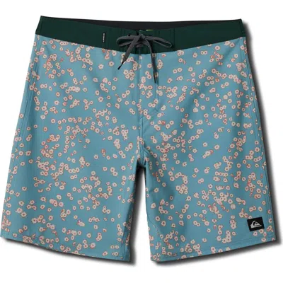 Quiksilver Surfsilk Straight Leg Board Shorts In Jade Greydnu