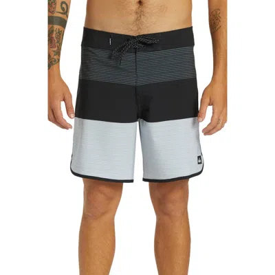 Quiksilver Surfsilk Tijuana Board Shorts In Mercury Sherpa- Black