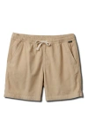Quiksilver Taxer Corduroy Drawstring Shorts In Gray