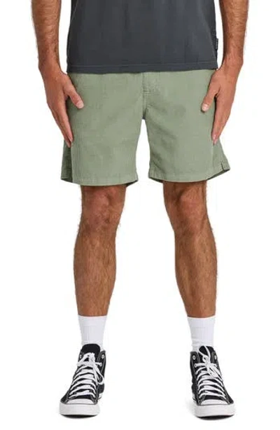 Quiksilver Taxer Corduroy Shorts In Green