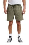 Quiksilver Taxer Stretch Drawstring Shorts In Green