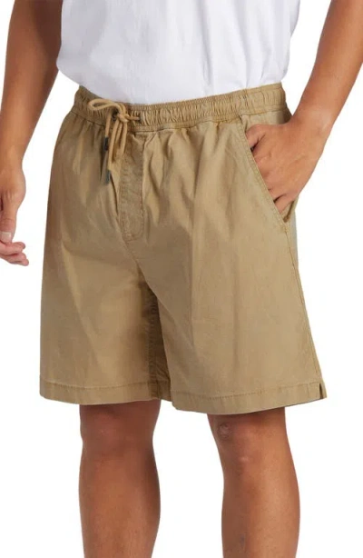 Quiksilver Taxer Stretch Drawstring Shorts In Brown