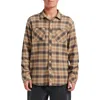 Quiksilver Terrace Ombre Check Stretch Flannel Button-up Shirt In Multi
