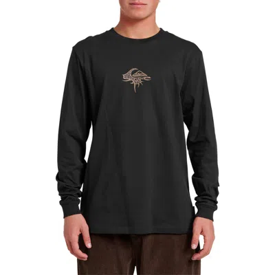 Quiksilver Three Piece Long Sleeve Graphic T-shirt In Black