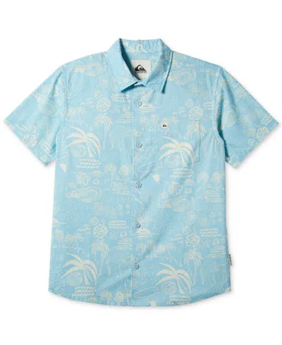 Quiksilver Kids' Toddler & Little Boys Apero Flow Cotton Classic Woven Shirt In Alaskan Beach Club Ss