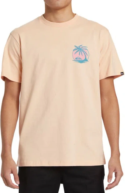 Quiksilver Tropical Tides Graphic T-shirt In Peach Parfait