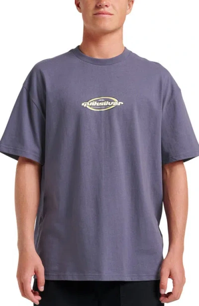 Quiksilver Two Thousand Moe Cotton Graphic T-shirt In Purple