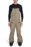 Quiksilver Utility Waterproof Snow Bib Ski Pants In Brown