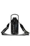 Quiksilver Ventura Double Walled Insulated 30oz Stainless Steel Tumbler With Cross Body Strap In Black
