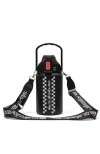 Quiksilver Ventura Double Walled Insulated 30oz Stainless Steel Tumbler With Cross Body Strap In Black