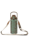 Quiksilver Ventura Double Walled Insulated 30oz Stainless Steel Tumbler With Cross Body Strap In Green