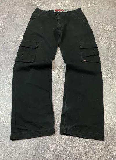 Pre-owned Quiksilver Vtg  Cargo Black Pants Surf Style Streetwear