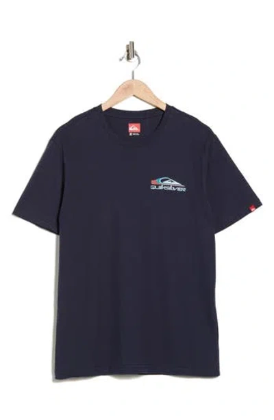 Quiksilver Warp Drive Graphic T-shirt In Black