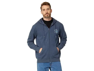 Quiksilver Waterman Anchors Away Hoodie Men's Blue Classic Full Zip Fts99