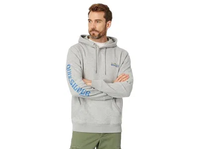 Quiksilver Waterman Flow Fish Hoodie Mens Gray Cotton Pockets Pullover Fts224