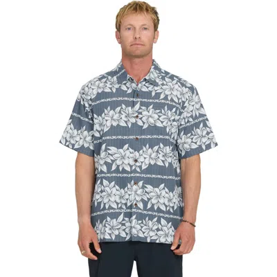 Quiksilver Waterman Horizons Short Sleeve Shirt In Blue