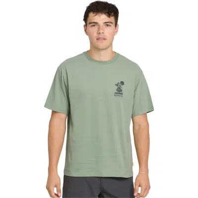 Quiksilver Waterman Lei'd Back Short Sleeve Shirt In Green