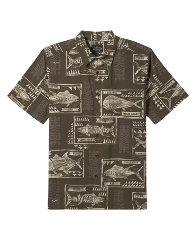 Quiksilver Waterman Men's Block Fish Woven Shirt In Coconut