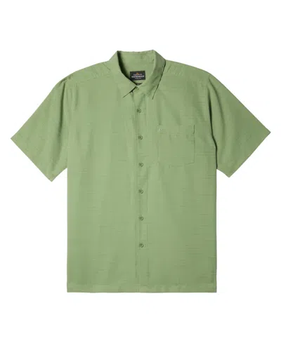 Quiksilver Waterman Men's Centinela Short Sleeves Shirt In Seagreen Nature Made