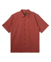 Quiksilver Waterman Men's Centinela Short Sleeves Shirt In Tandori Spice Pineapple Bay