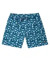 Quiksilver Waterman Men's Cluster Fin Volley 17 Swimsuit Shorts In Majolica Blue Out Of Office