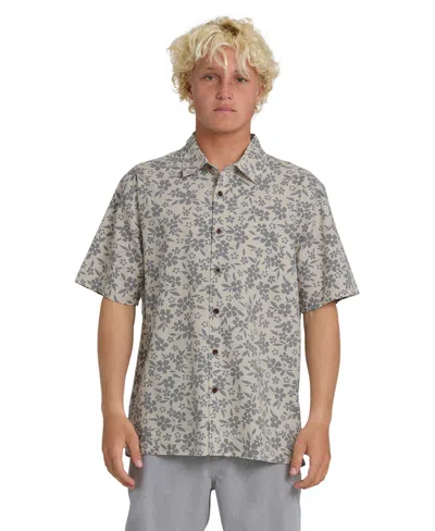 Quiksilver Waterman Men's Flower Field Short-sleeve Shirt In Gold
