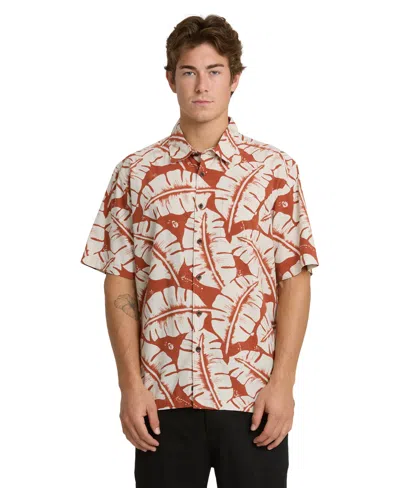 Quiksilver Waterman Men's Fronds Short-sleeve Shirt In Red