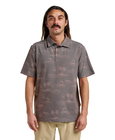 Quiksilver Waterman Men's Island Daze Polo Shirt In Gray