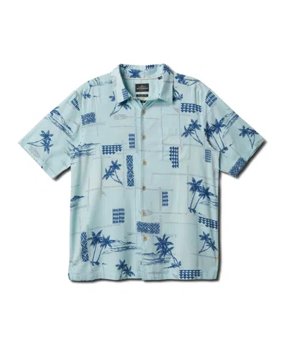 Quiksilver Waterman Men's Island Magic Woven Shirt In Beach Blue