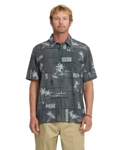Quiksilver Waterman Men's Island Time Short-sleeve Shirt In Black