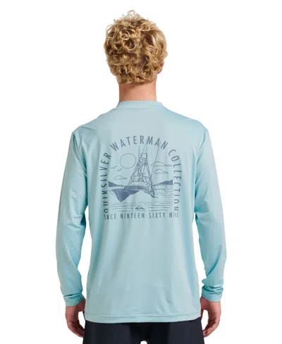 Quiksilver Waterman Men's Long Sleeve Surf T-shirt In Blue