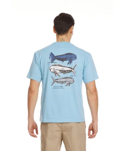 Quiksilver Waterman Men's Mahi Sandwich T-shirt In Cali Blue