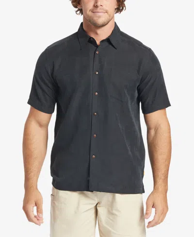 Quiksilver Waterman Men's Manele Bay Short Sleeves Shirt In Black