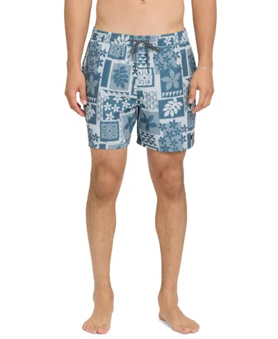 Quiksilver Waterman Men's Mix Pack Floral Swim Trunks In Blue