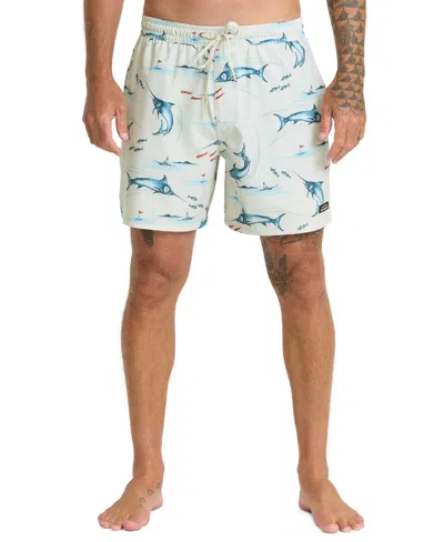 Quiksilver Waterman Men's Mix Pack Floral Swim Trunks In Gold