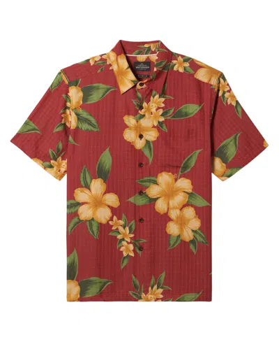 Quiksilver Waterman Men's Outer Reef Short Sleeve Shirt In Tandori Spice Print 4