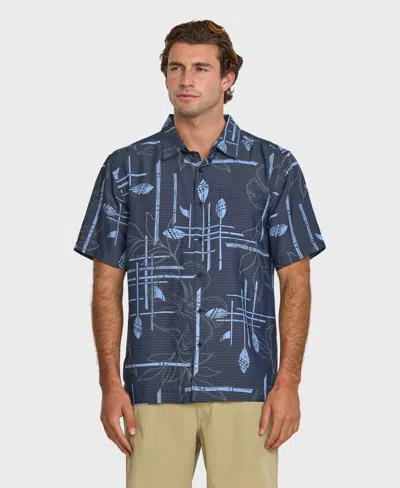 Quiksilver Waterman Men's Paddle Out Short Sleeve Shirt In Blue